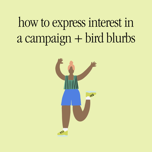 how+to+express+interest+in+a+campaign+++bird+blurbs